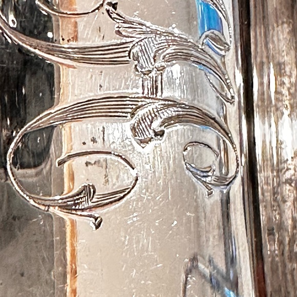 COPY - Solid sterling Silver English Tea Set with Black Handles - Picture 8 of 16